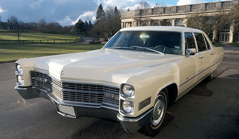 1966 Cadillac Fleetwood 7 passenger Limousine in White