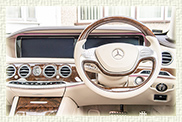 Brand New 2014 model LWB S Class Mercedes in White with cream leather interior