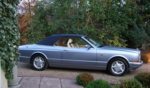 Bentley Azure Convertible in Silver Blue with electronic retractable roof