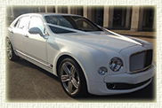 Bentley Mulsanne in White with cream leather interior