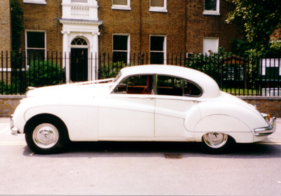 Jaguar on Jaguar Mk 9 Old English White With Red Leather Interior