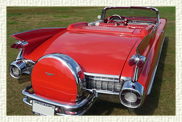 1959 Cadillac convertible in Festival Red for Wedding 04/05/13