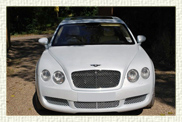 Bentley Continental Flying Spur in White with cream leather interior and private plates (LWB long wheelbase model)