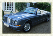 Bentley Azure Convertible in Silver Blue with electronic retractable roof.