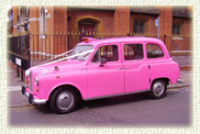 London Fairway Wedding Taxi in Pink